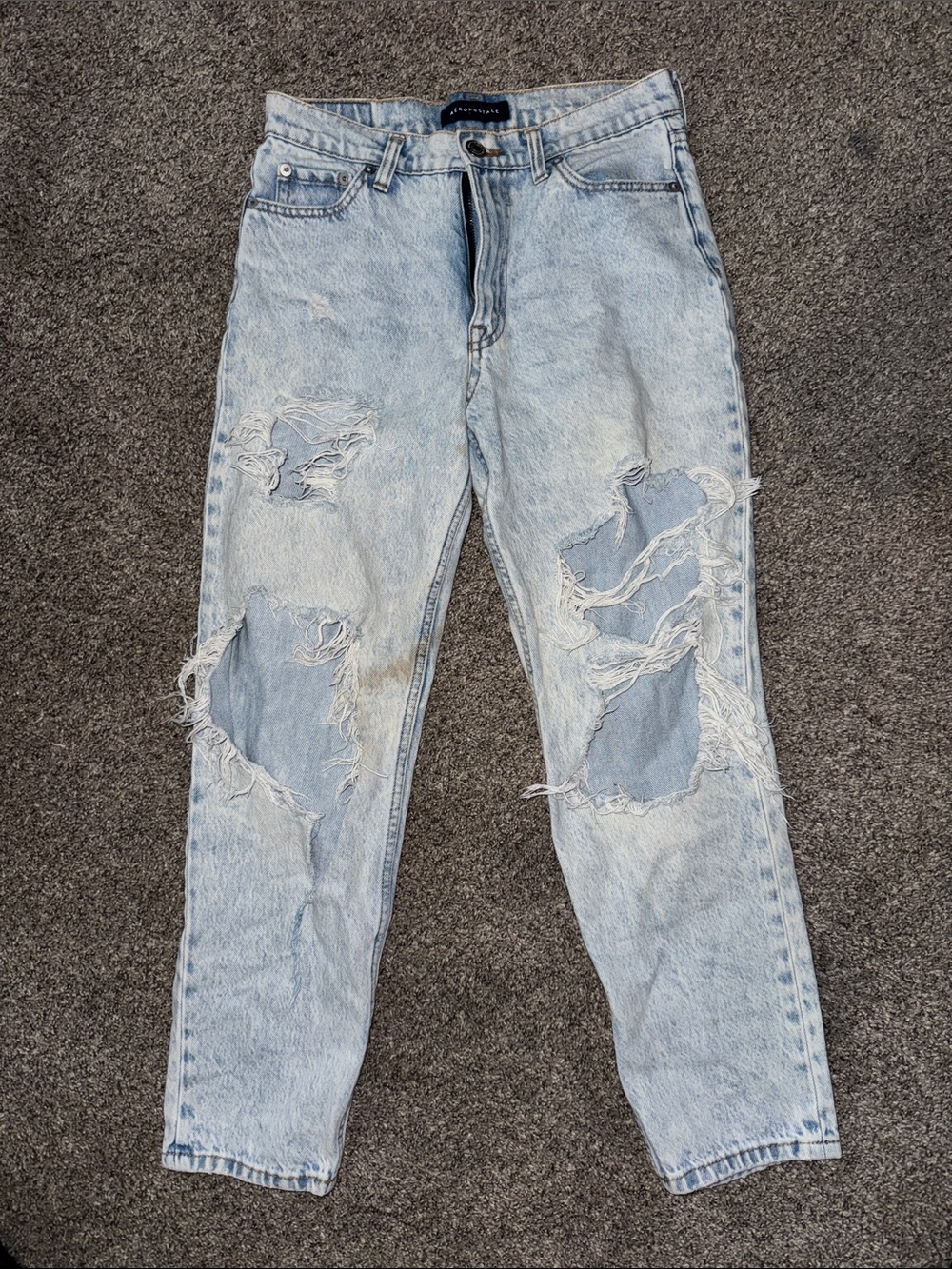 Aeropostale Light Blue Distressed Women's Jeans